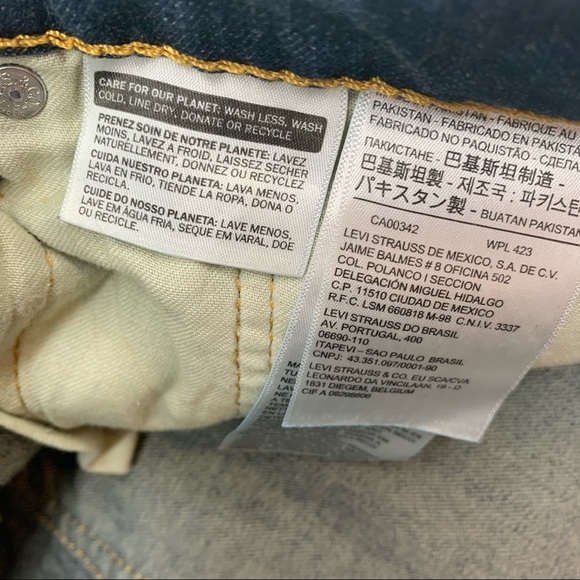 Levi’s 514 Straight Fit Denim Jeans Size 36/32 - Picture 12 of 14